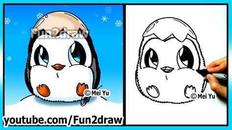Cute animal drawings easy penguin. How to Draw for Kids - Super CUTE Baby Penguin - Fun2draw - YouTube | Animal drawings, Fun2draw ...