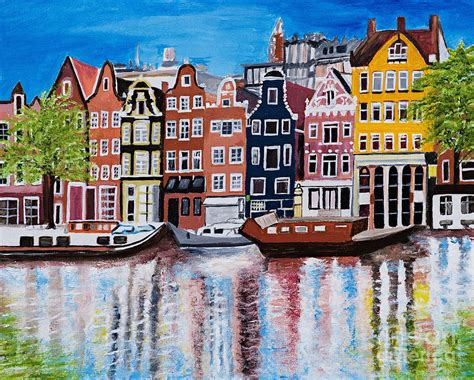 Beautiful Amsterdam Painting By Art By Danielle Pixels