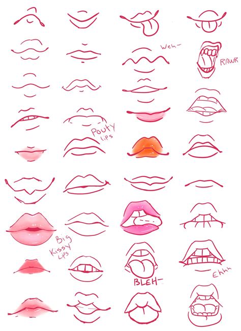 Lip Drawing Reference Color Useful Drawing References And Sketches For Beginner Artists
