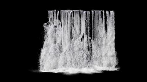 Waterfall Texture Seamless Loop 4k Isolated Stock Footage Video 100