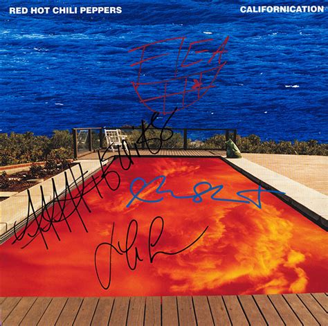 red hot chili peppers band signed californication album artist signed collectibles and ts