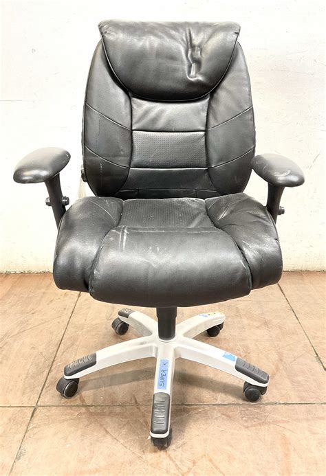 Lot Sealy Posturepedic Leather Swivel Office Chair