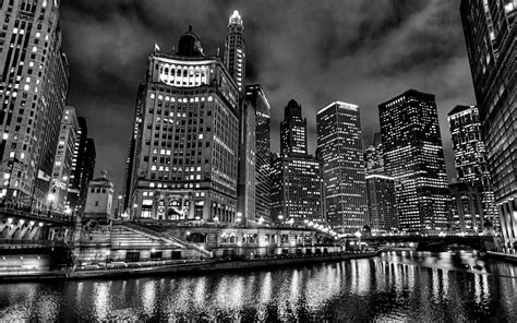 10 Top Black And White Chicago Skyline Wallpaper Full Hd