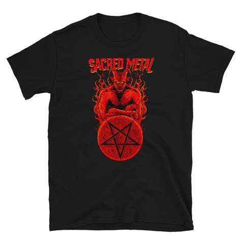 Sacred Metal Devil T Shirt Etsy