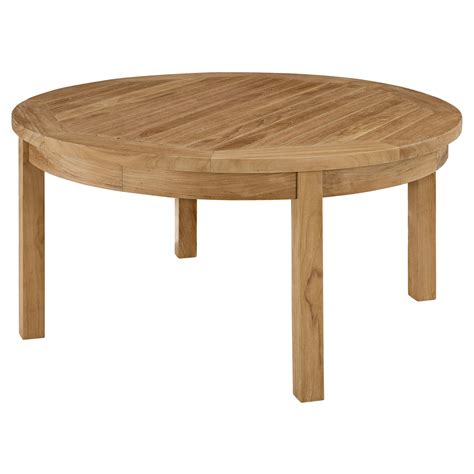 You can find these in an array of wood tones and finishes. Modway Marina Outdoor Patio Round Coffee Table - Patio ...