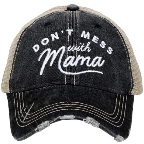 Katydid Dont Mess With Mama Trucker Hat Mom Hats Vintage Trucker Hats Hats