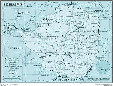January 23, 2009 by baburek. Large detailed political and administrative map of Zimbabwe | Vidiani.com | Maps of all ...