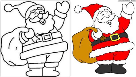 Imprimez les coloriages pour aider les enfants à attendre l'arrivée du père noël. Dessin De Noel Simple Cool Image Modèles De Père Noël à ...