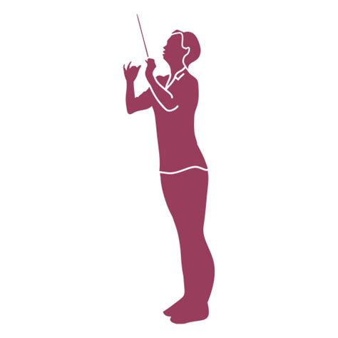 Woman Side Orchestra Conductor Silhouette Transparent Png And Svg
