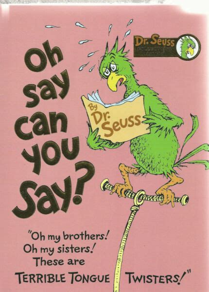 Collectable 1979 Dr Seuss Beginner Books Oh Say Can You Say Tongue