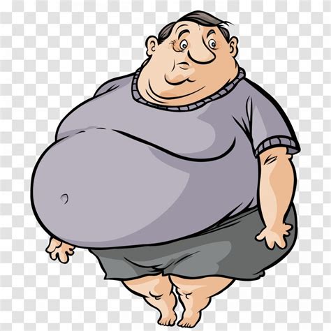 Fat Cartoon Man Cute Transparent PNG