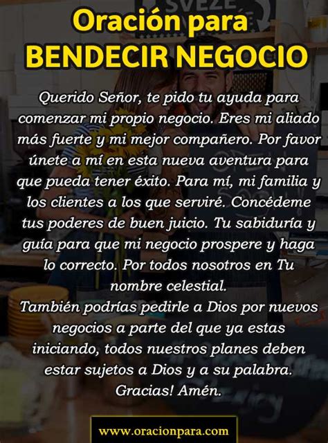 Oración Para Bendecir El Negocio Que Emprendas Y Dios Lo Prospere