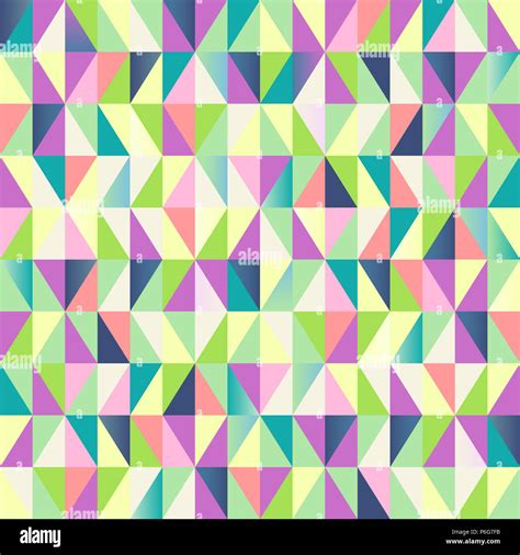 Geometric Abstract Seamless Pattern Colorful Triangles On Hexagonal