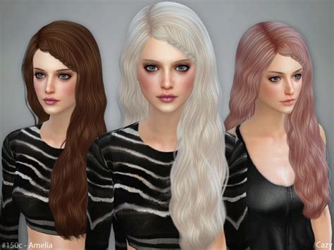 Sims 4 Hairs ~ The Sims Resource Amelia Hairstyle Set Braided By Cazy