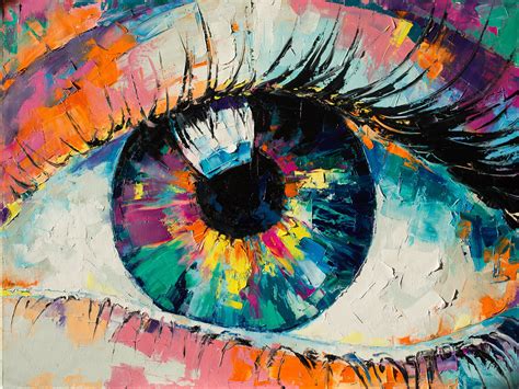 Seeing God In The Mirror Eye Painting Abstract Painting