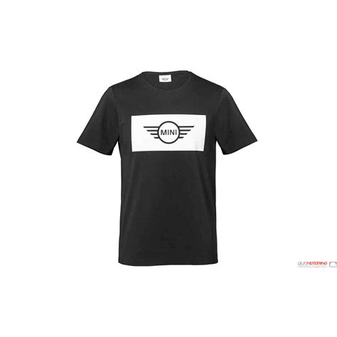 Mini Wing Logo Mens T Shirt White Logo On Black Shirt