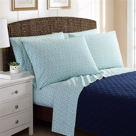 6 Piece Printed Basketweave Queen Sheet Sets Ss1738qn 4700 The Home Depot