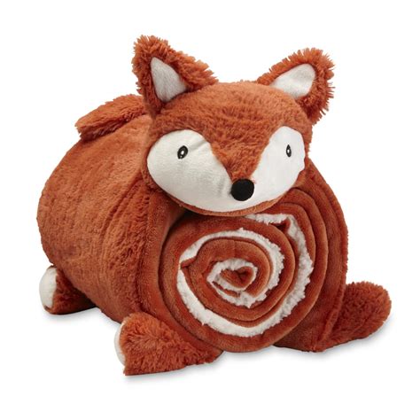 Colorful animal hooded blanket wearable sherpa soft fleece blanke blanket hoodie. Kids' Cuddle Friend Throw & Pillow - Fox | Shop Your Way ...