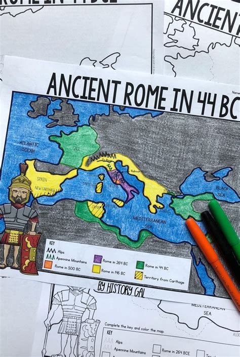 Ancient Rome To Bce Map Activity Print And Digital Map Activities Roman Empire Map
