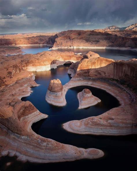 Ariel View Of A Canyon On Lake Powell In Late Spring Arizona Photo By