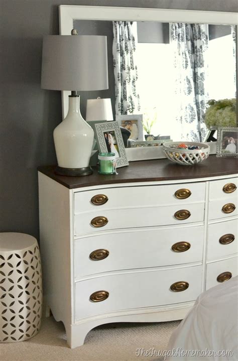 They look great flanking the bed and add interest to any bedroom. Painted Dresser and Mirror makeover (Master Bedroom furniture)