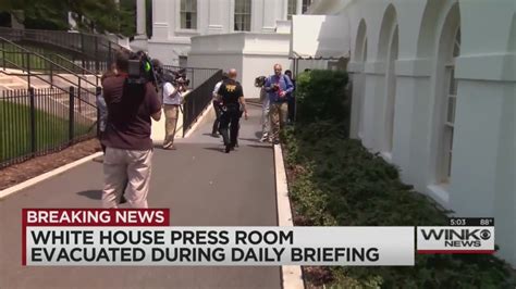 Bomb Threat White House Briefing Room Briefly Evacuated