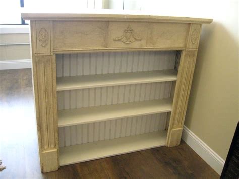 Bookcase ~ Primitive Antique Repurposed Fireplace Mantel Shelf Bookcase