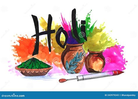 Happy Holi Festival Of India Celebration Greetings Card Background