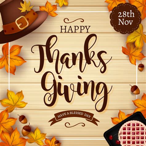 Thanksgiving Instagram Post Template Postermywall