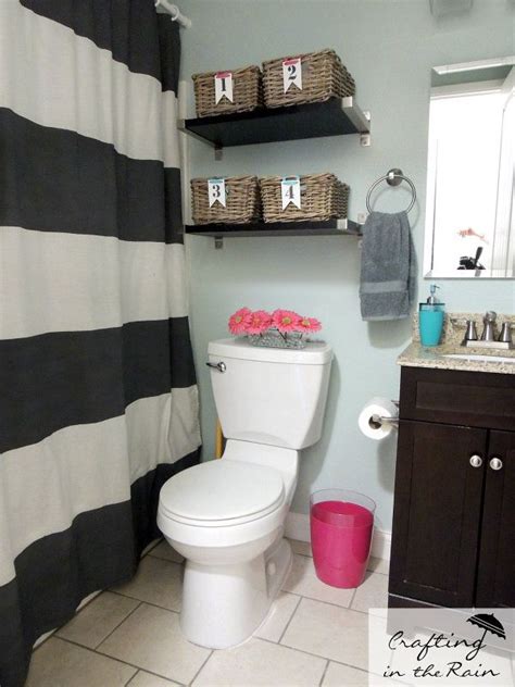 From fabric bathroom curtains to kids shower curtains, you can pick your favorite from a wide range with ease. Small Bathroom Ideas | Crafting in the Rain ** Horizontal ...