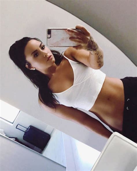 Demi Lovato Shares Photo Of Her Toned Midriff I Ve Been Working