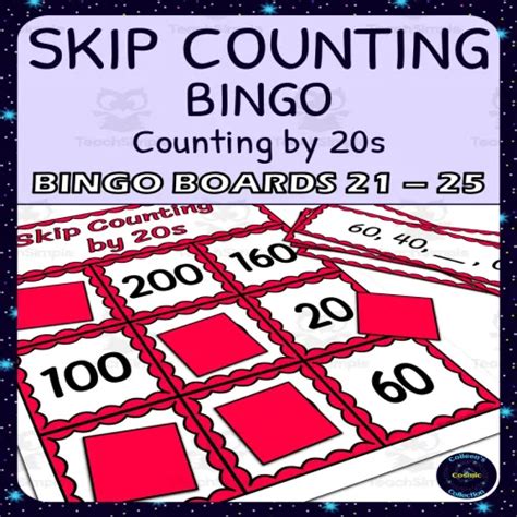 Skip Counting By 20s Bingo Boards 21 25 By Teach Simple