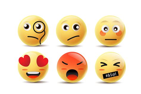 Emoji Feeling Faces 669291 Vector Art At Vecteezy