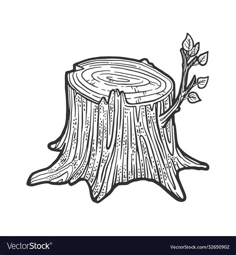 Tree Stump Drawing