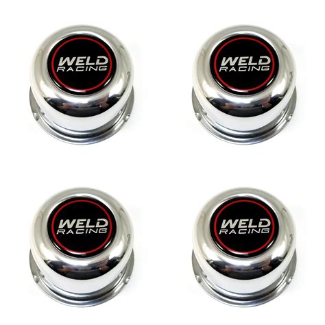 4x Weld Racing Polished 3 Od Push Thru Wheel Center Hub Caps 5 Lug Ebay