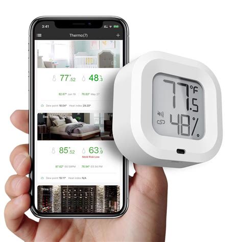 Do you think you have a fever and you don't have a thermometer? Wireless Smart Thermometer/Hygrometer with iPhone ...