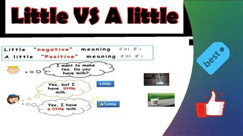 Little Vs A Little Little A Little English Grammar Youtube
