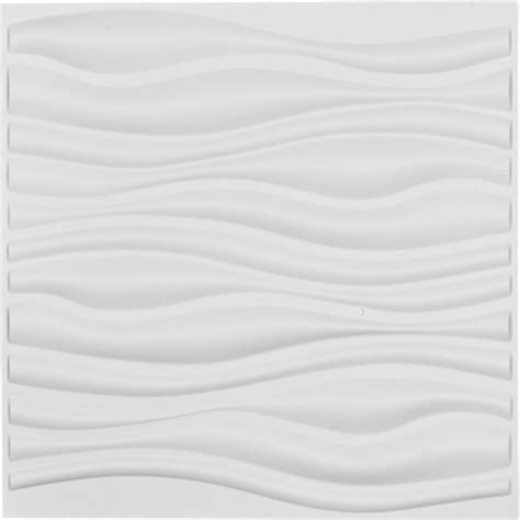 Ekena Millwork 1 In X 19 5 8 In X 19 5 8 In White Pvc Stratford Endurawall Decorative 3d Wall