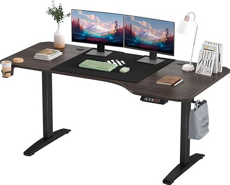 Furmax Electric Adjustable Standing Desk 63 Inch Large Sit Stand Desk
