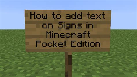 How To Add Text On Signs In Minecraft Pocket Edition 050 Before 06
