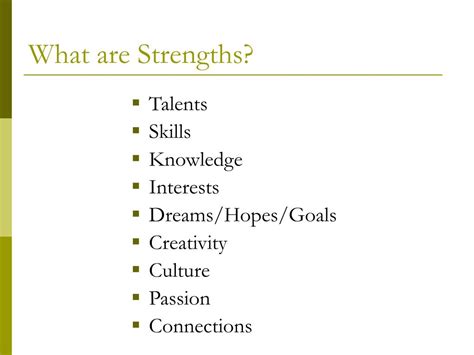 PPT - What are Strengths? PowerPoint Presentation - ID:523921
