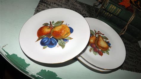 Set Of Vintage 1960s Hutschenreuther Bavarian Fruit Salad Dessert