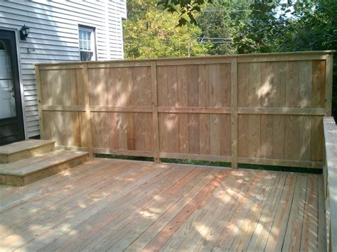 Deck With Privacy Fence