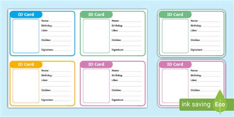 Editable New Starter Id Card Template Teacher Made