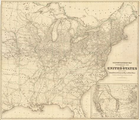 Coltons Railroad Map Intermediate Size Of The United States Reduced