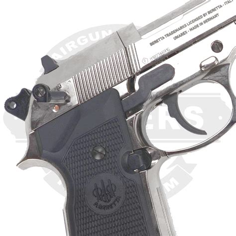 Beretta M92 Fs Polished Chrome 177 Air Pistols New New Air Guns