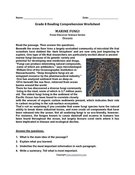 Free interactive exercises to practice online or download as pdf to print. Reading Comprehension Worksheets Pdf Grade 8 - kidsworksheetfun