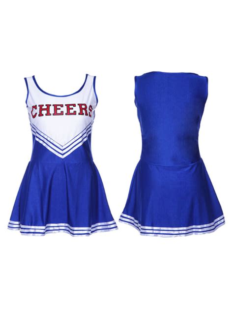 Cheer Leader Costume Déguisement Cheerleader Pom Pom Girl Adulte Femmes