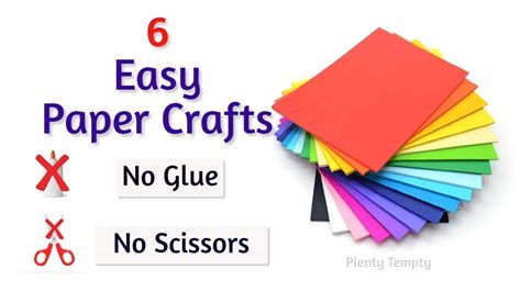 Easy Paper Crafts Without Glue No Glue Paper Crafts Origami Paper