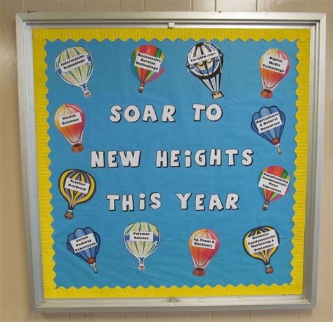 Beginning Of The School Year Bulletin Board Displaying All The Programs